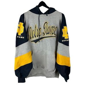 Vintage 90s Galt Sand Notre Dame College Script Pullover Hoodie Size L
